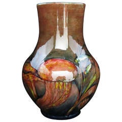 William Moorcroft Flambe Fish Vase