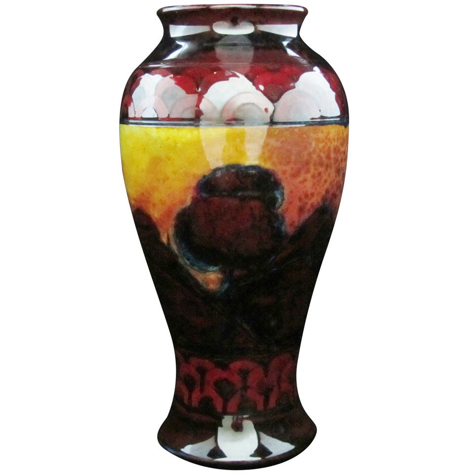 William Moorcroft Flambe Dawn Vase For Sale