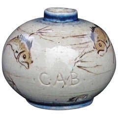 Martin Brothers Vase decorated with fish 