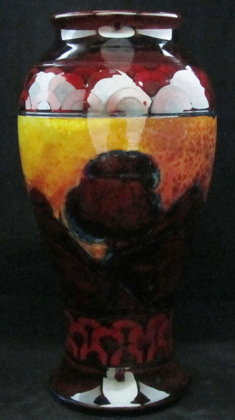 William Moorcroft Flambe Dawn Vase. This vase is illustrated in Atterbury's Book.