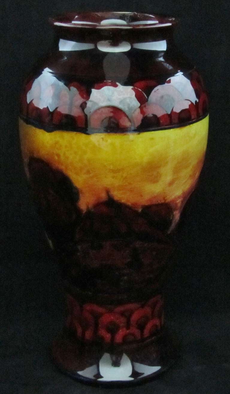 William Moorcroft Flambe Dawn Vase In Excellent Condition For Sale In Gloucestershire, GB