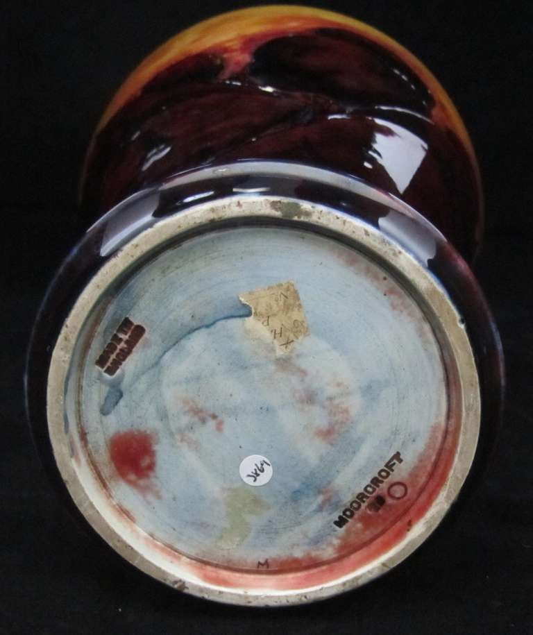 William Moorcroft Flambe Dawn Vase For Sale 1