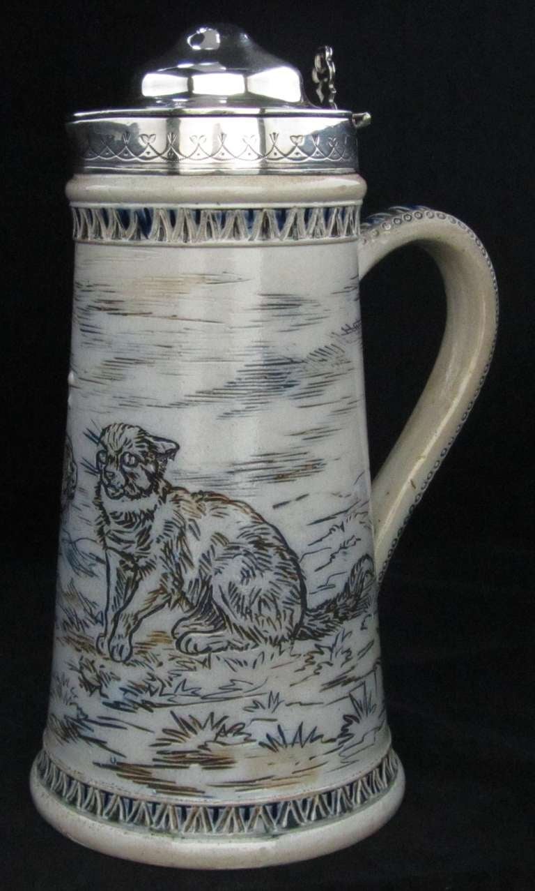 Doulton Lambeth Lidded Ewer