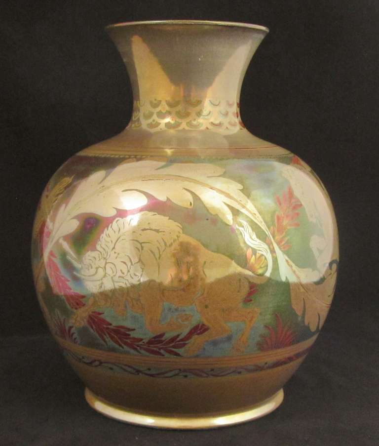 British Pilkingtons Lustre Vase For Sale