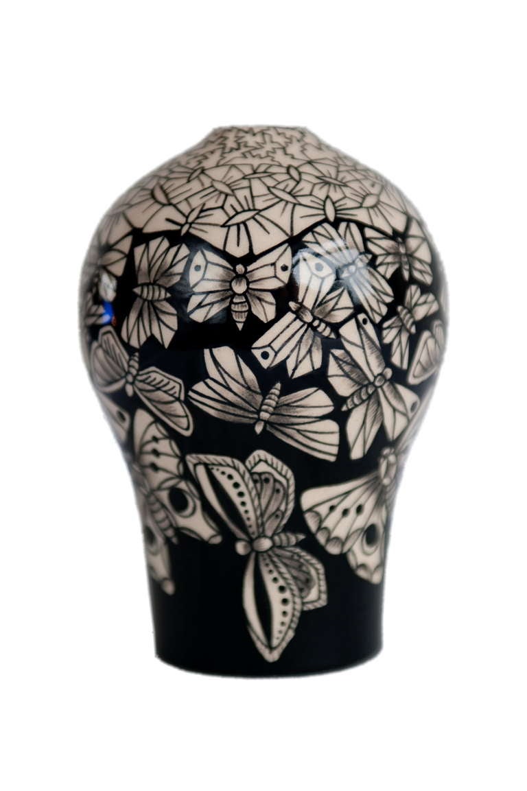 Heidi Warr Limited Edition "Butterfly Bulb" Vase