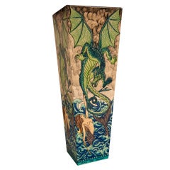 Heidi Warr Large Limited Edition "Dragon and Mermaid" Vase