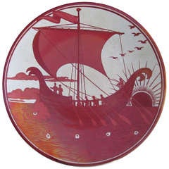 William De Morgan Ruby Lustre Plate