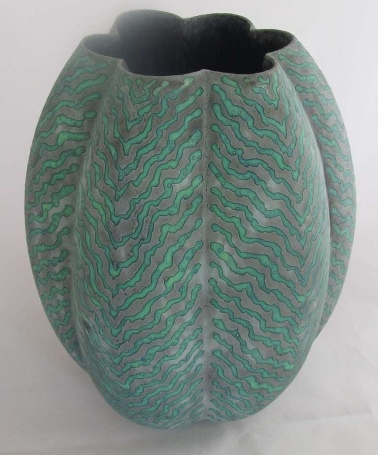 Peter Beard Metal Oxide Wax Resist Vase