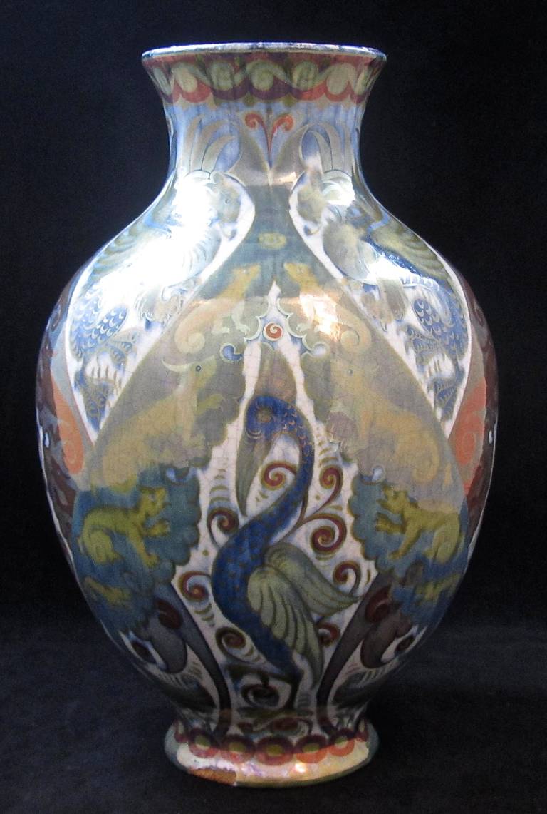 British William De Morgan Vase For Sale