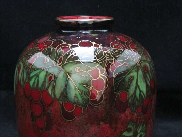 Mid-20th Century Doulton Flambe Vase For Sale