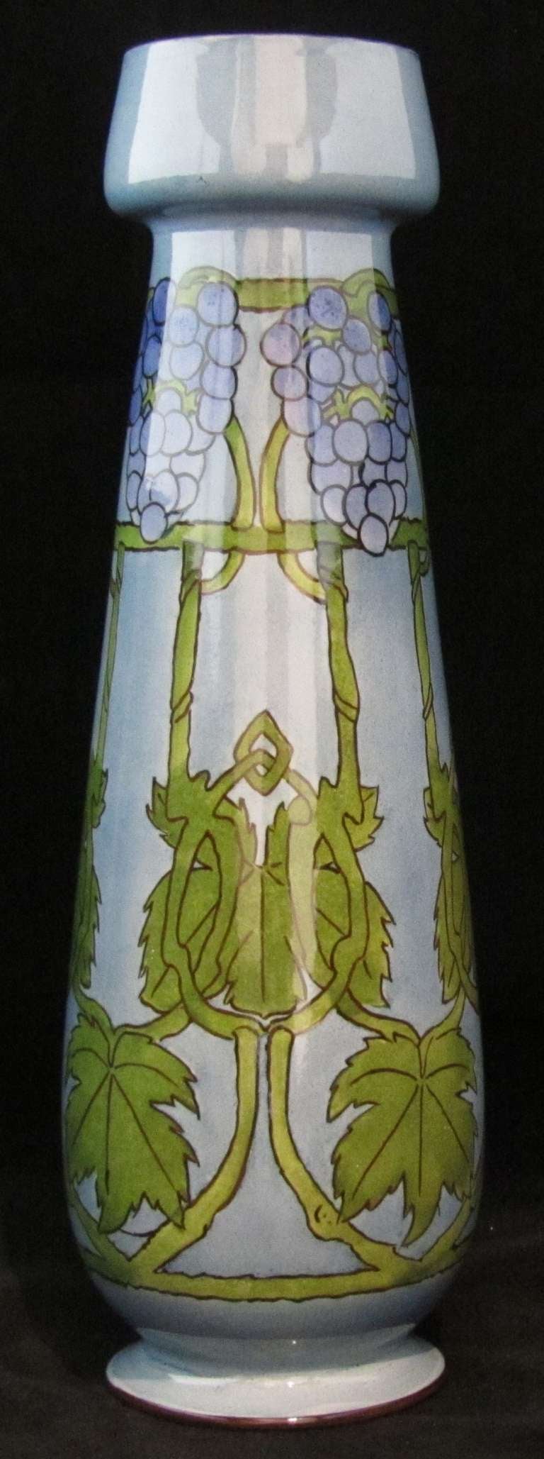 Doulton Faience vase decorated with an art nouveau design ex Richard Dennis Selling exhibition