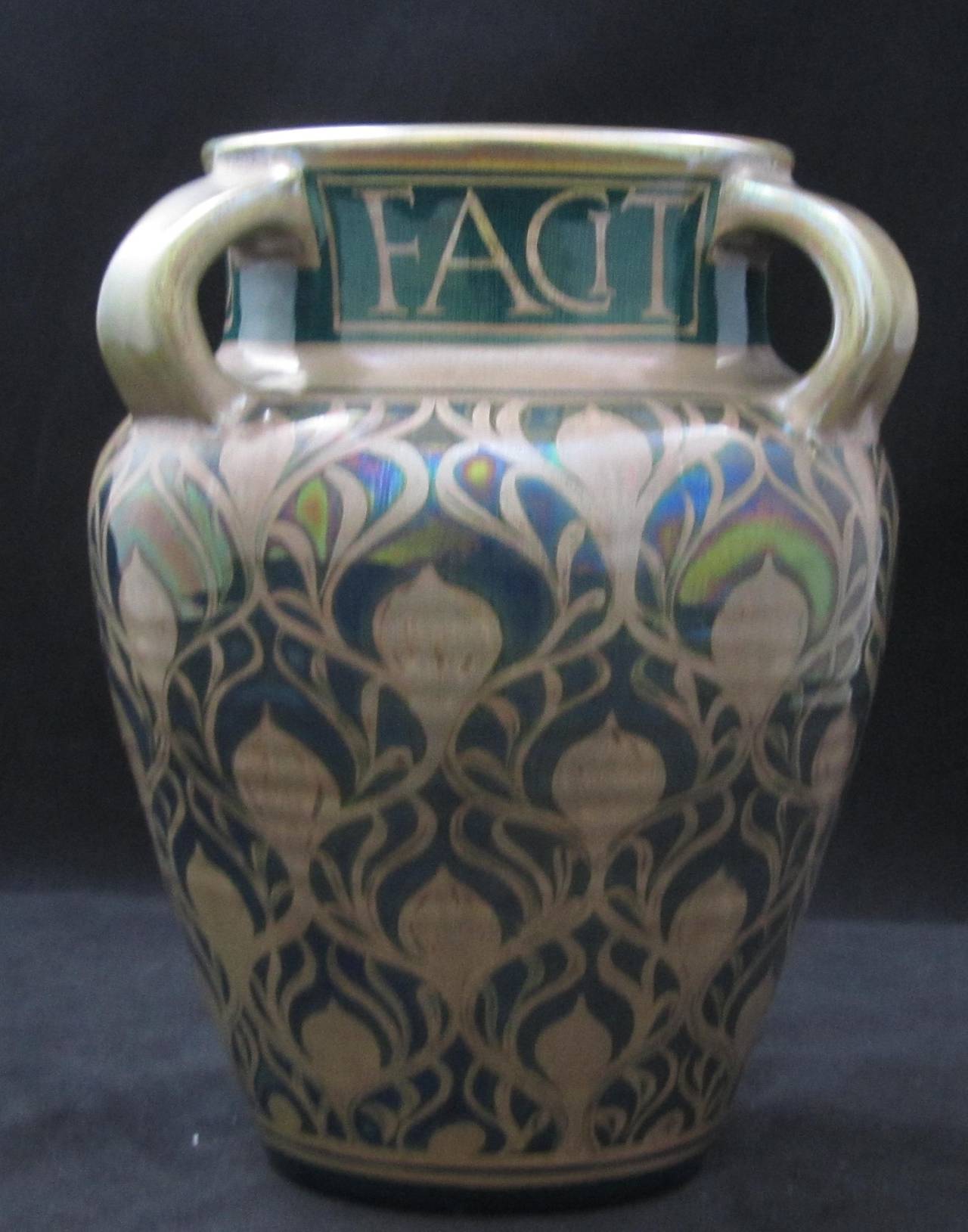 Pilkington's Lustre Three Handled Vase