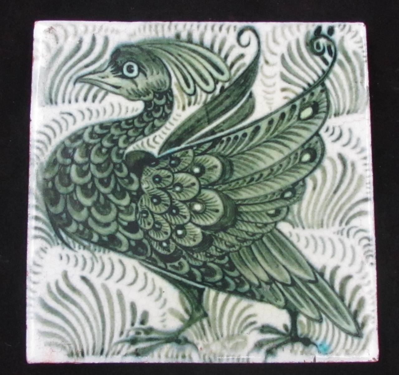 William De Morgan Exotic Birds Tile