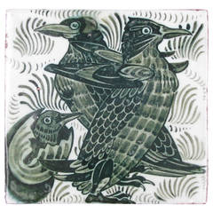 William De Morgan Penguin Tile