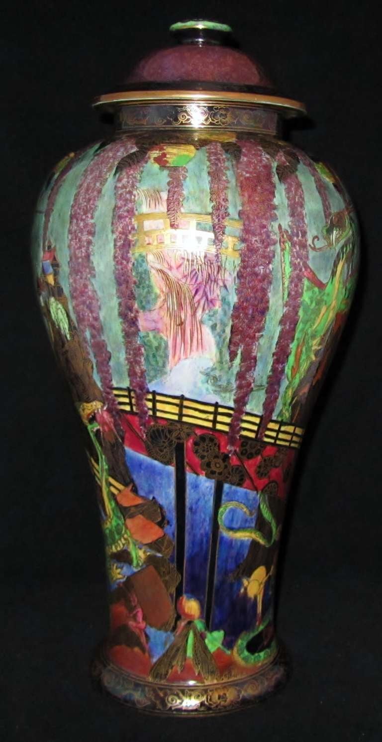 20th Century Wedgwood Fairyland Lustre Malphry Pot For Sale