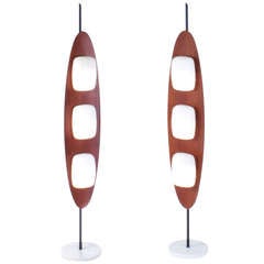 Pair Of Floor Lamps Totem By Reggiani, 1950
s