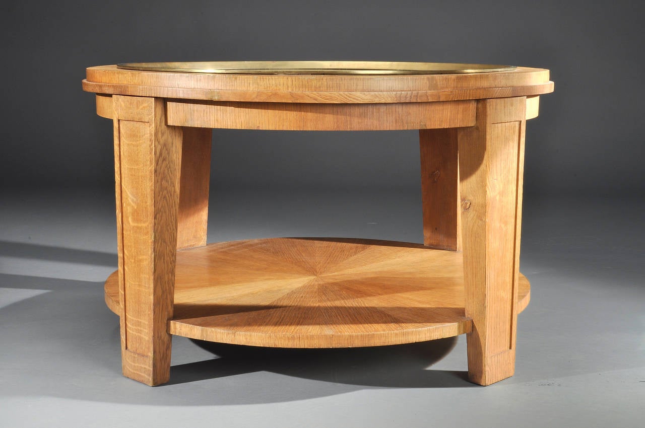 Important Pedestal Table Attributed to Jacques Adnet For Sale 3