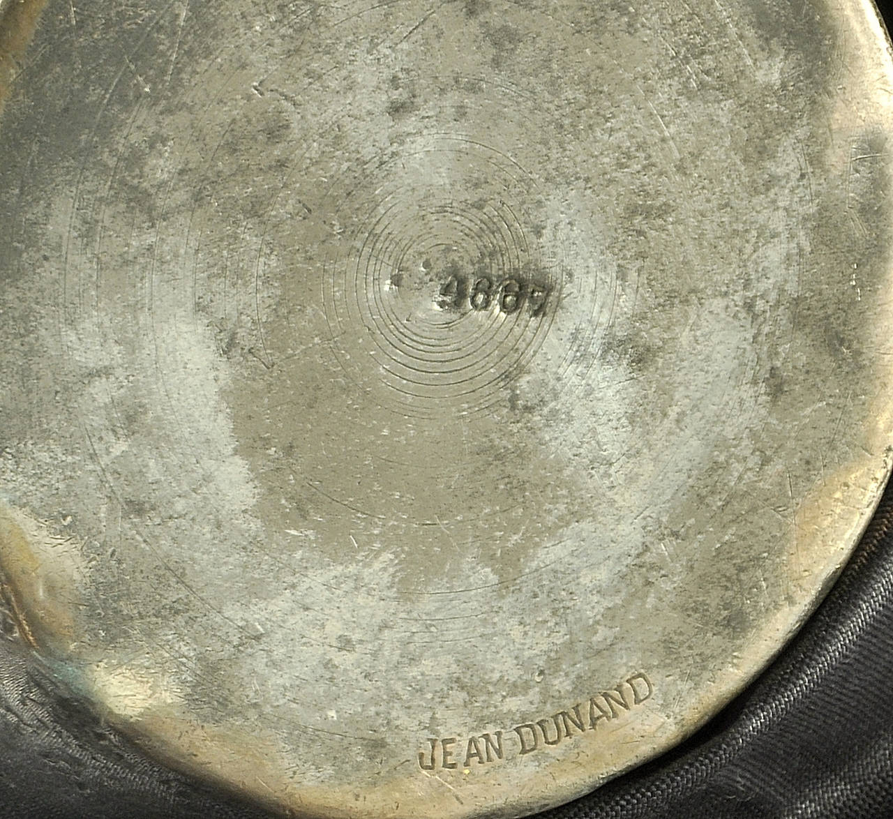 Jean Dunand 1910s Metal Vase For Sale 2