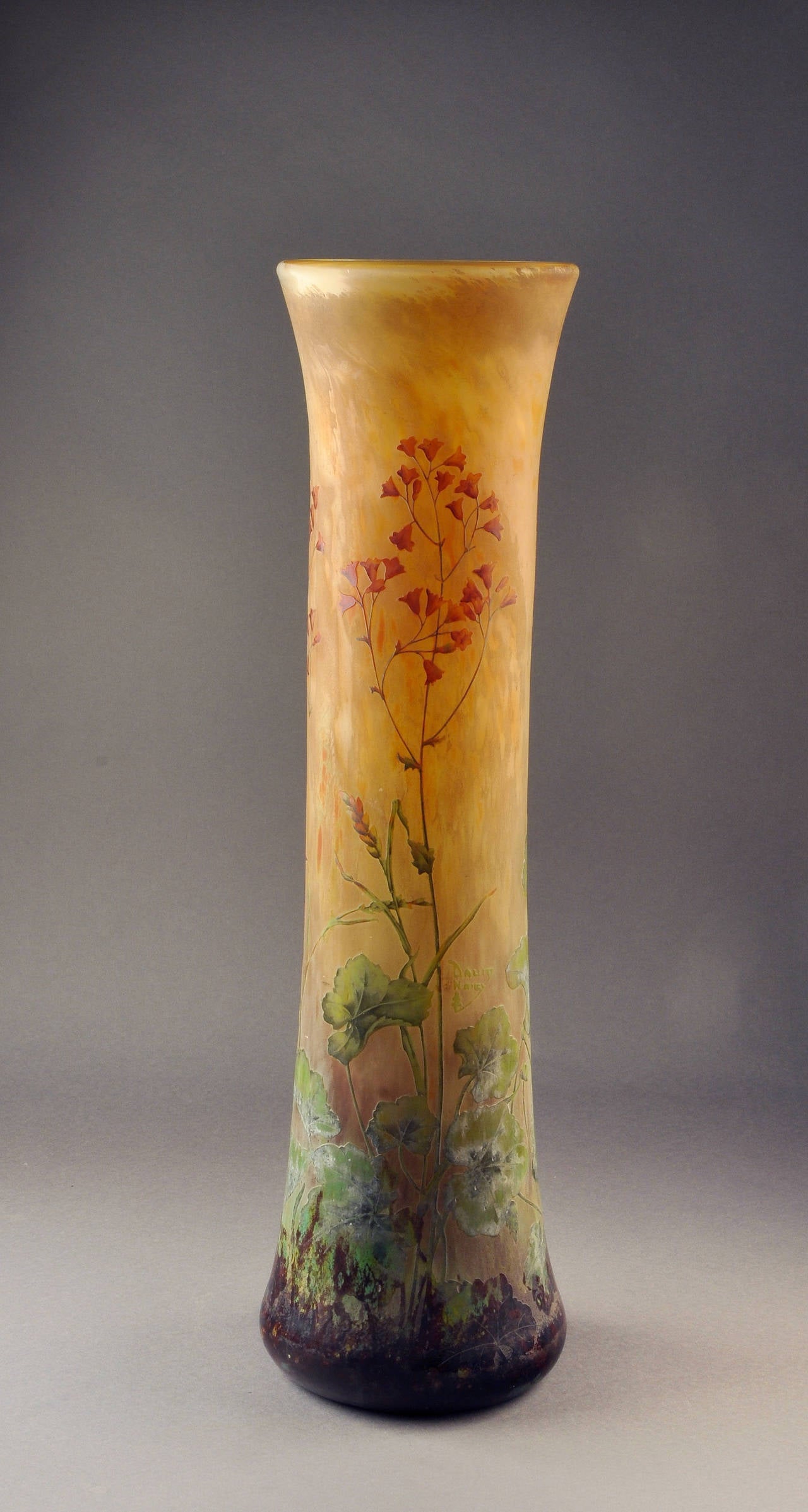 Art Nouveau Huge Daum Nancy Vase, circa 1900
