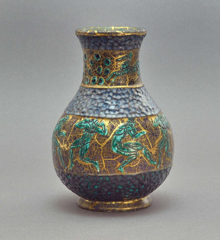 Jean Mayodon -  Glazed Ceramic Vase Circa 1950 In Good Condition For Sale In Paris, FR