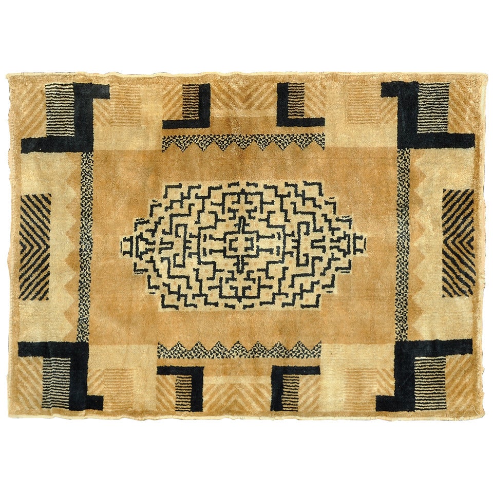 French Art Deco Rug Circa 1930 For Sale