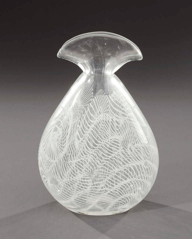 Archimede Seguso - Rare "Composizione lattimo" vase circa 1954
