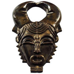 Rare René Buthaud Mask Circa 1925 - 1930