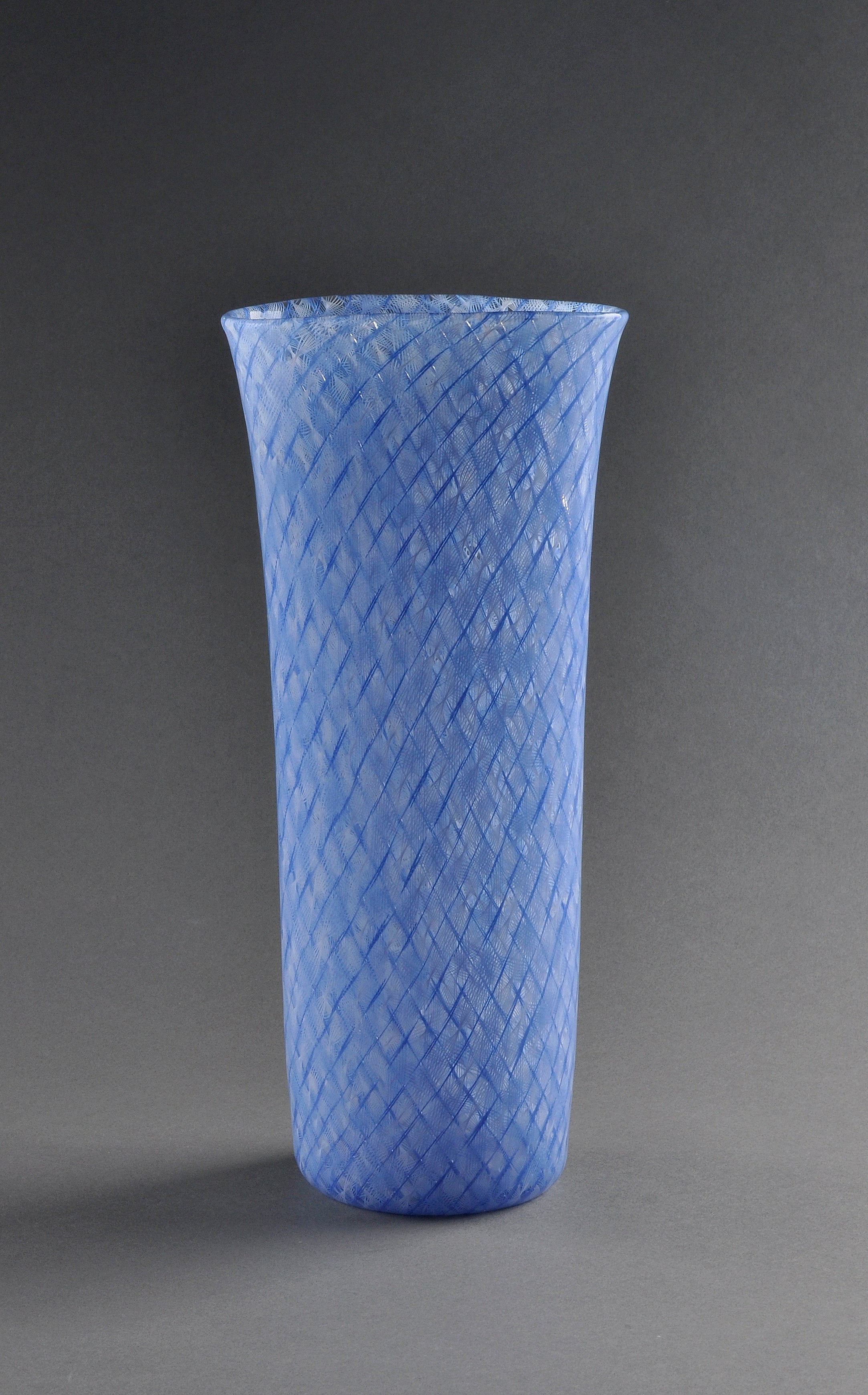 Venini - Rare "Reticello Zanfirico" Vase Design by Paolo Venini 1954