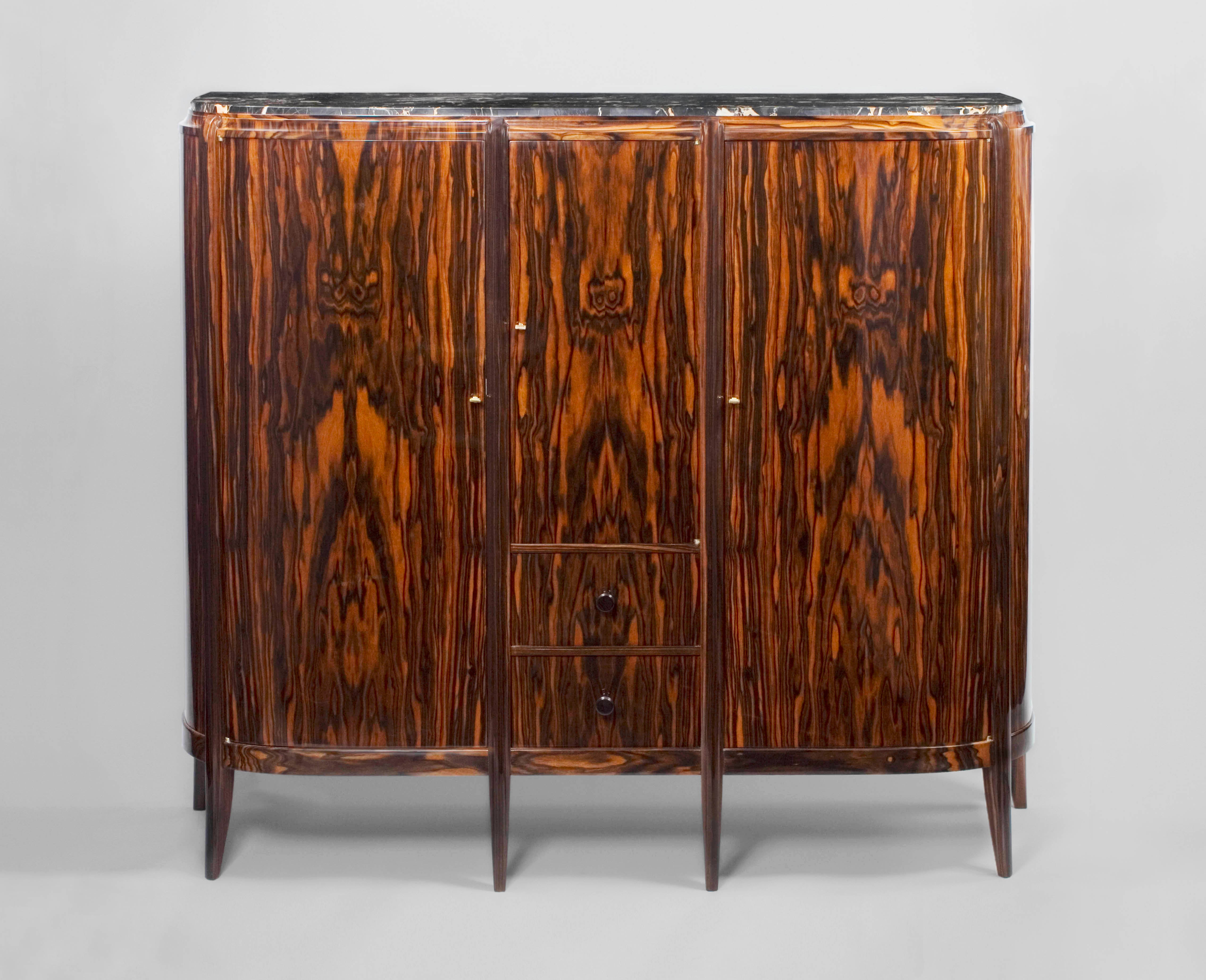Leon Jallot - Rare Macassar ebony display cabinet - Circa 1924