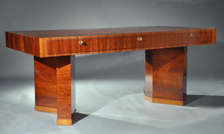 Rare Rosewood Modernist Desk by Jacques Adnet Circa 1930
The desk is stamped 