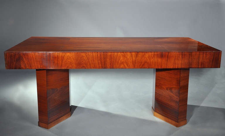 Rare Rosewood Modernist Desk by Jacques Adnet circa 1930 1