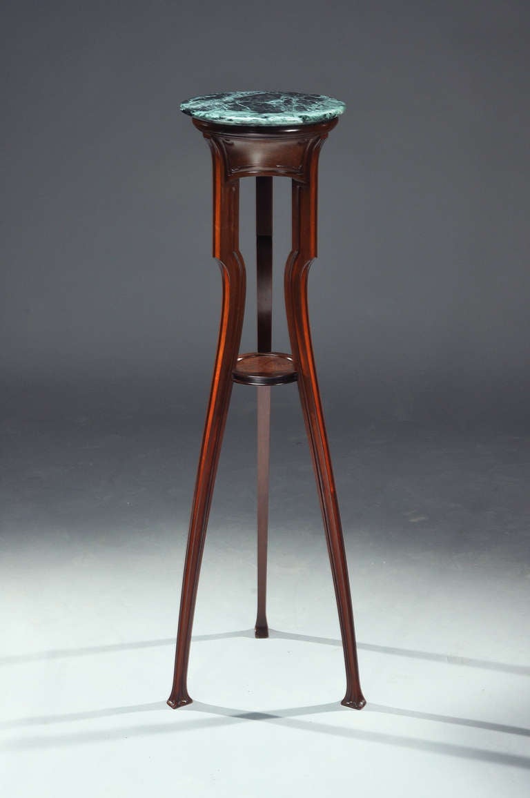 French Rare Paul Croix-Marie Art Nouveau Pedestal For Sale