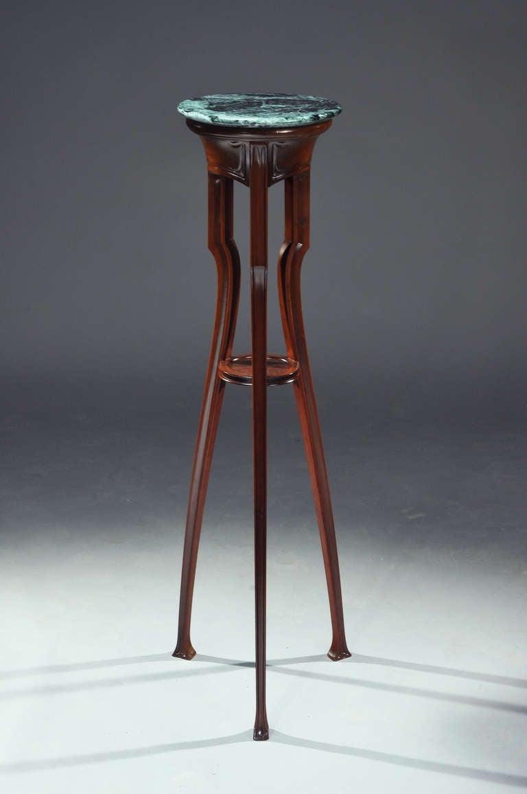 Rare Paul Croix-Marie Art Nouveau Pedestal In Good Condition For Sale In Paris, FR