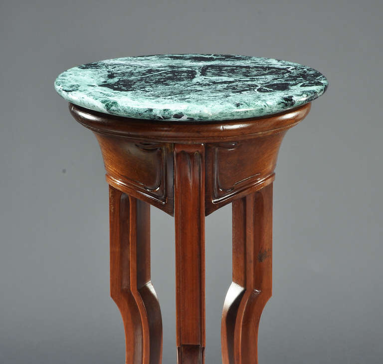 Seltener Paul Croix-Marie-Sockel im Jugendstil (Mahagoni) im Angebot