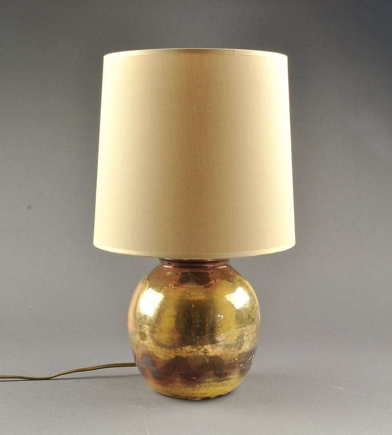 Jean Besnard Earthenware Lamp Circa 1940