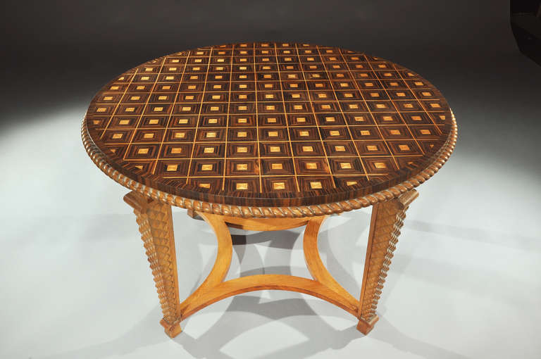 Mid-20th Century Etienne Kohlmann Pedestal Table Commissioned in 1959 For Sale