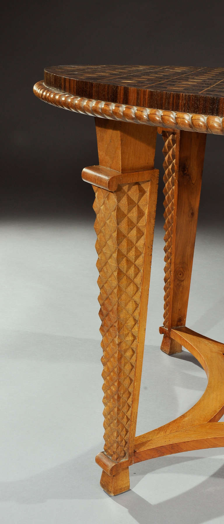 Walnut Etienne Kohlmann Pedestal Table Commissioned in 1959 For Sale