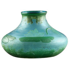Exceptional Daum Nancy and Edmond Lachenal Vase Signed and Dated 1896