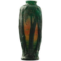 Daum Nancy Blown-Molded Vase, circa 1910