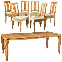 André Arbus and Henri Parayre Oak Dining Sets