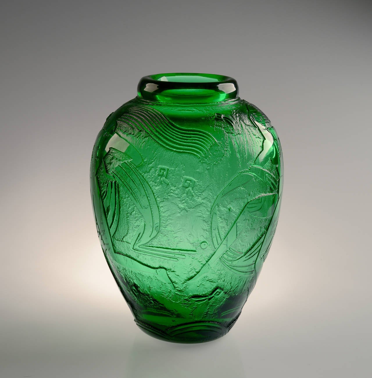 Exceptional Daum Nancy Acid Etched Art Deco Vase 1