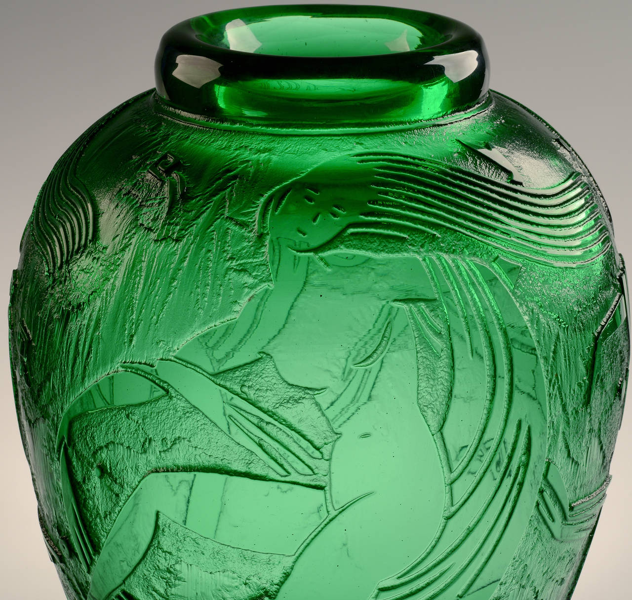 Exceptional Daum Nancy Acid Etched Art Deco Vase 2