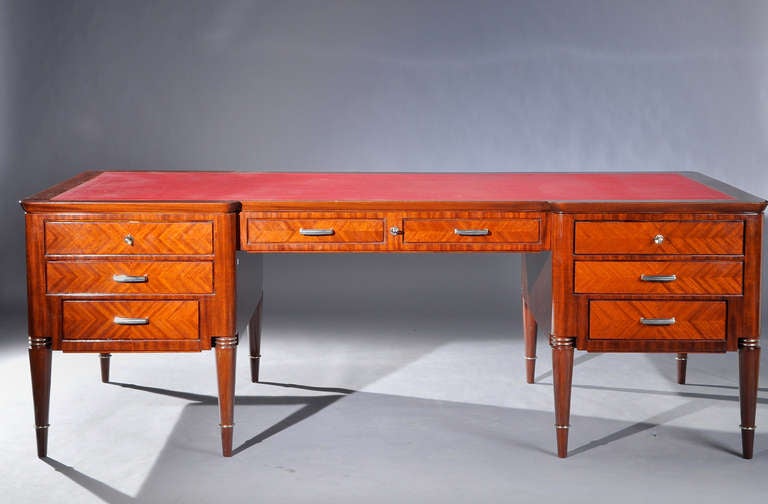 Large Rosewood Desk By André Domin & Marcel Genevriere