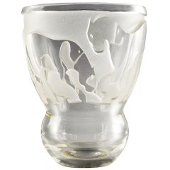 Rare Jean Luce "Panthers" Vase Circa 1930