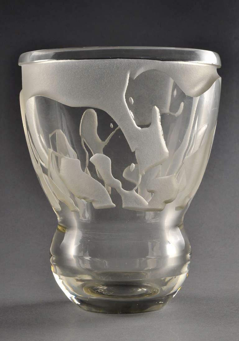 Rare Jean Luce "Panthers" Vase Circa 1930