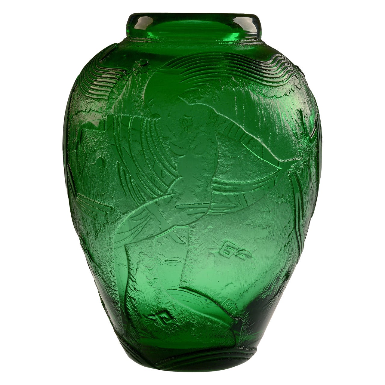 Exceptional Daum Nancy Acid Etched Art Deco Vase