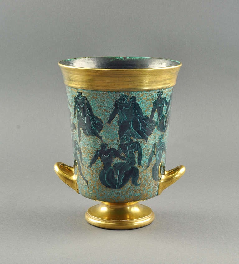 Vase en céramique émaillée Jean Mayodon, vers 1950