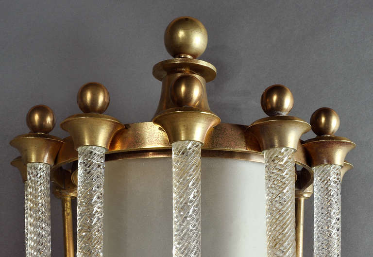 Important Pair Of Sconces by Véronèse & Attributed To Jules Leleu 3