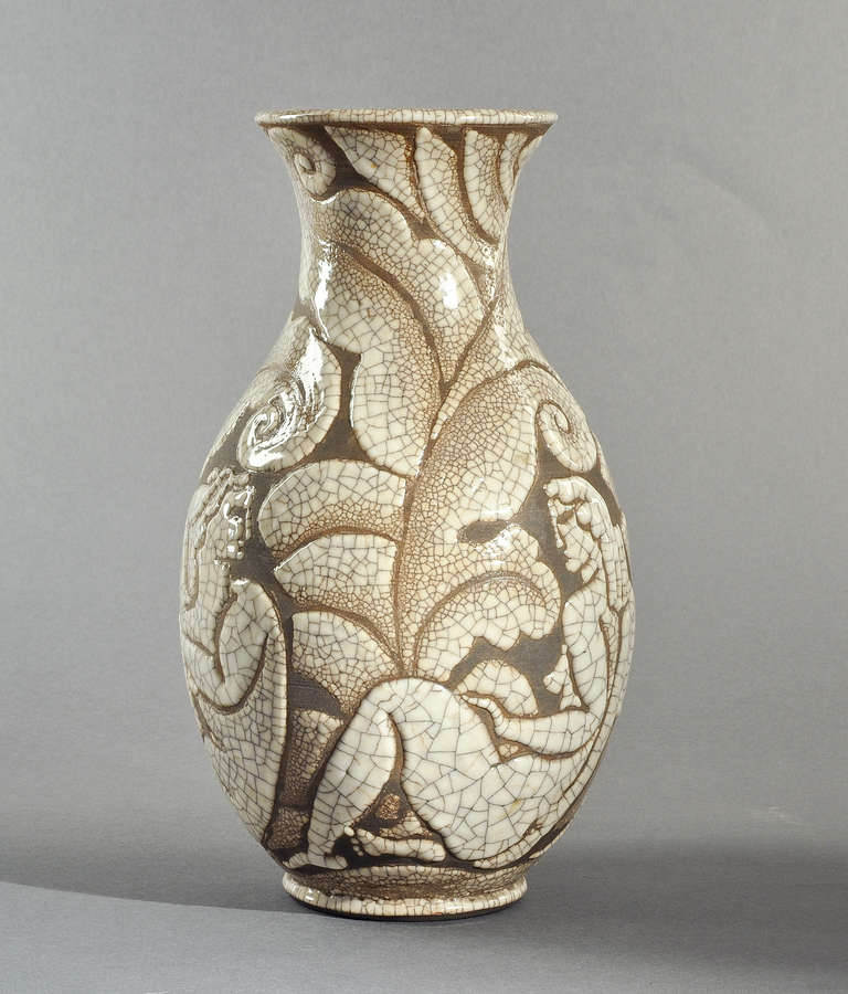 Art Deco Rene Buthaud Vase, circa 1930 For Sale
