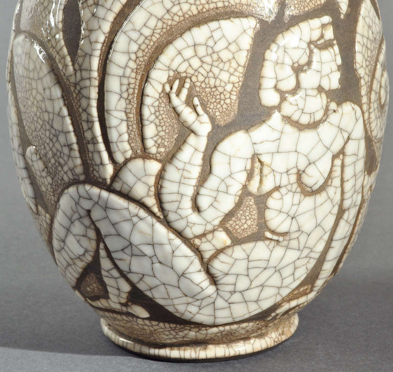 Rene Buthaud Vase, circa 1930 For Sale 1